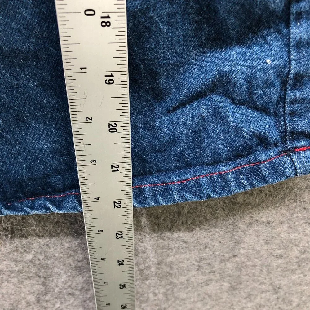 Vintage Girls Size 5-6 Denim Overall Dress Blue‎ Adjustable A-Line Cotton 90s